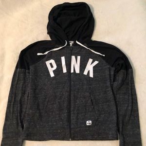 PINK zip down hoodie